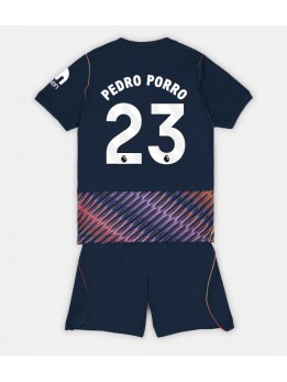 Tottenham Hotspur Pedro Porro #23 Replika Borta Kläder Barn 2026-27 Kortärmad (+ byxor)